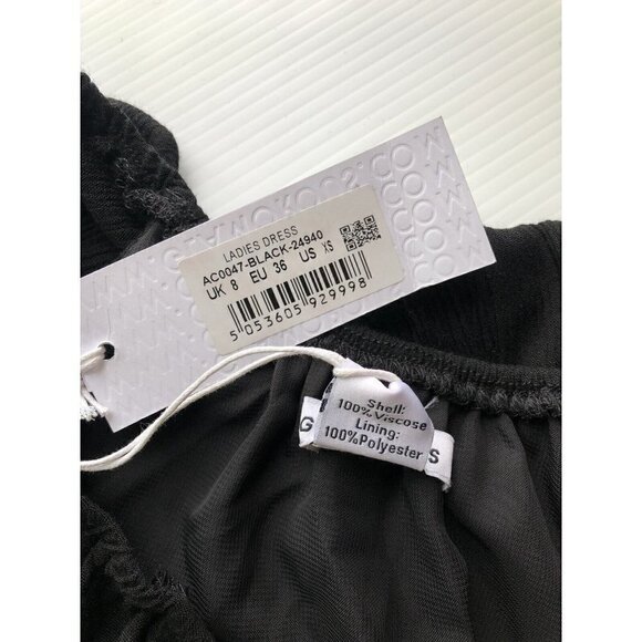 Glamorous Women's Black Pom Down Dress Size XS Nasty Gal $68 - Picture 3 of 12